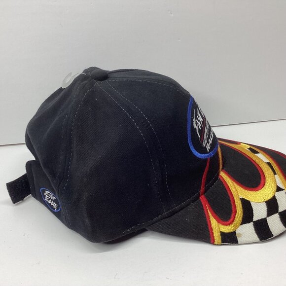 Fast Eddie Racewear Hat Men's One Size Black Flame Checkered Cap - Picture 3 of 5